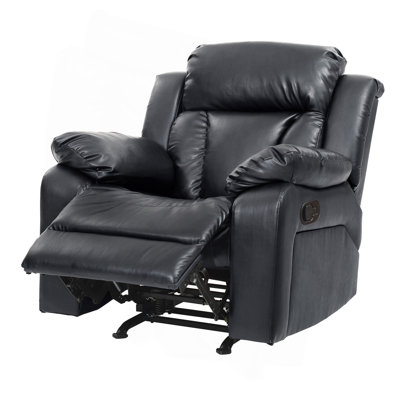 Élégant fauteuil inclinable rembourré noir