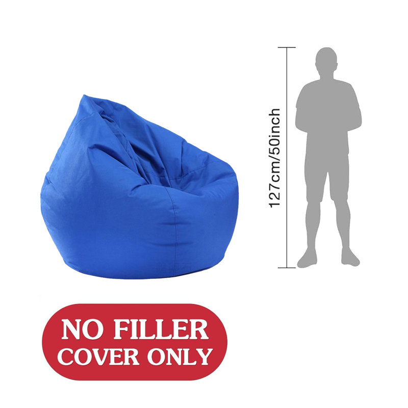 Bean Bag Chair Cover (No Filler) Bean Bag Chair Cover for Easy Cleaning, Bean Bag for Organizing, Camping Pool Side Balcony Beanag Chair Cover