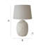 Harrison Tapered Lamp Shade Geometric Ribbed Pattern Gloss Small Table Lamp-470013741-470013746-499751468
