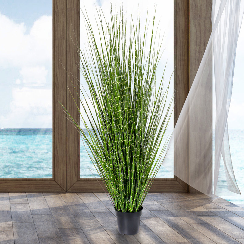 Artificial Onion Zebra Grass in Starter Pot, 45" H x 16" W x 16" D