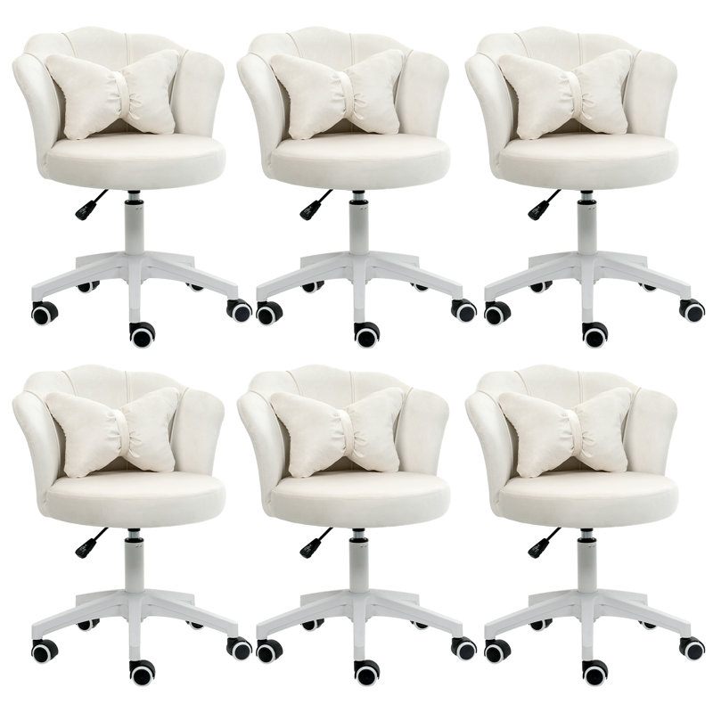 Dahlgren Velvet Task Chair, White