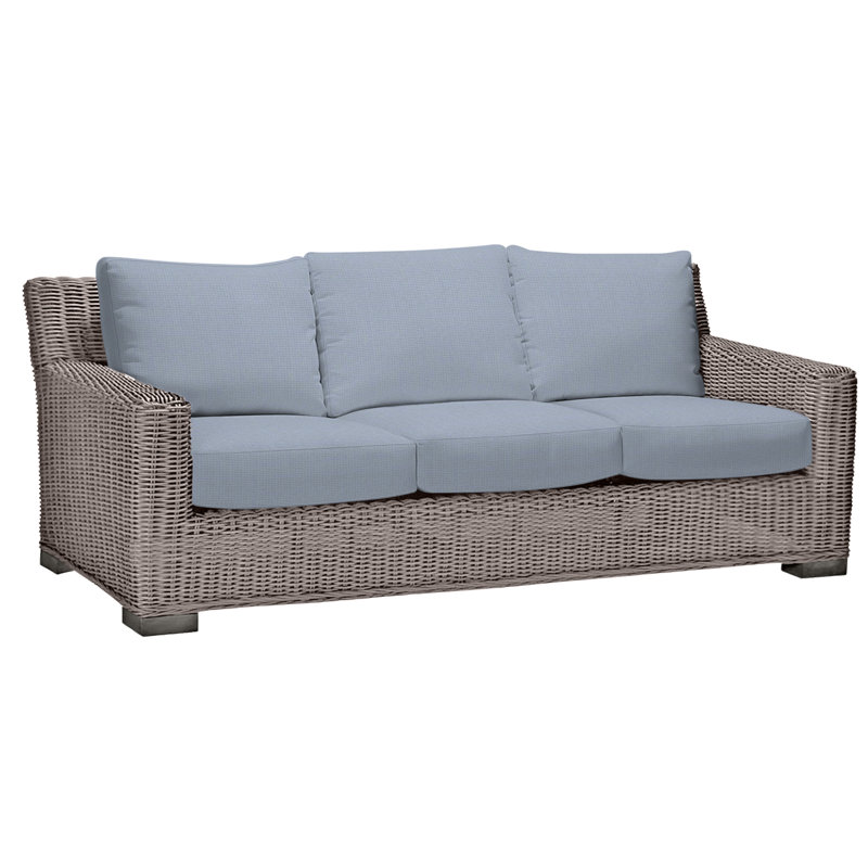 Canapé d'extérieur Rustic N-Dura, Pas de soudure, Sunbrella® ‑ Arbor Chambray colombe, Huître