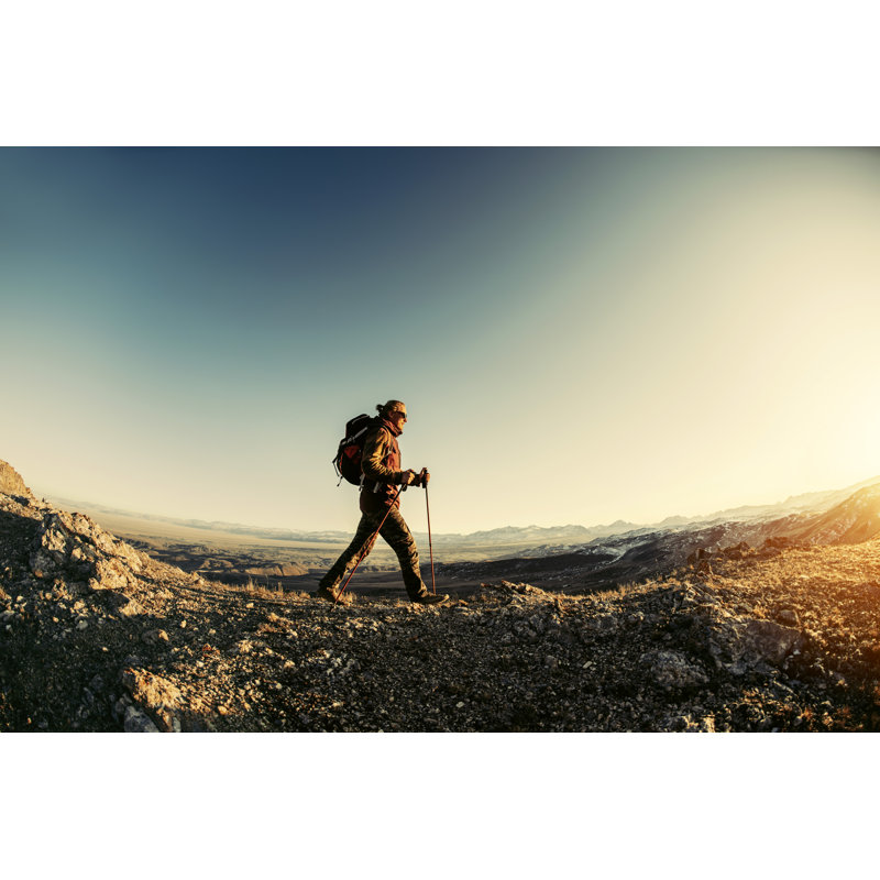 Laurenelizabeth Hiking Mountains During Sunset by Molchanovdmitry - Wrapped Canvas Print, 81cm H x 122cm W x 3.8cm D