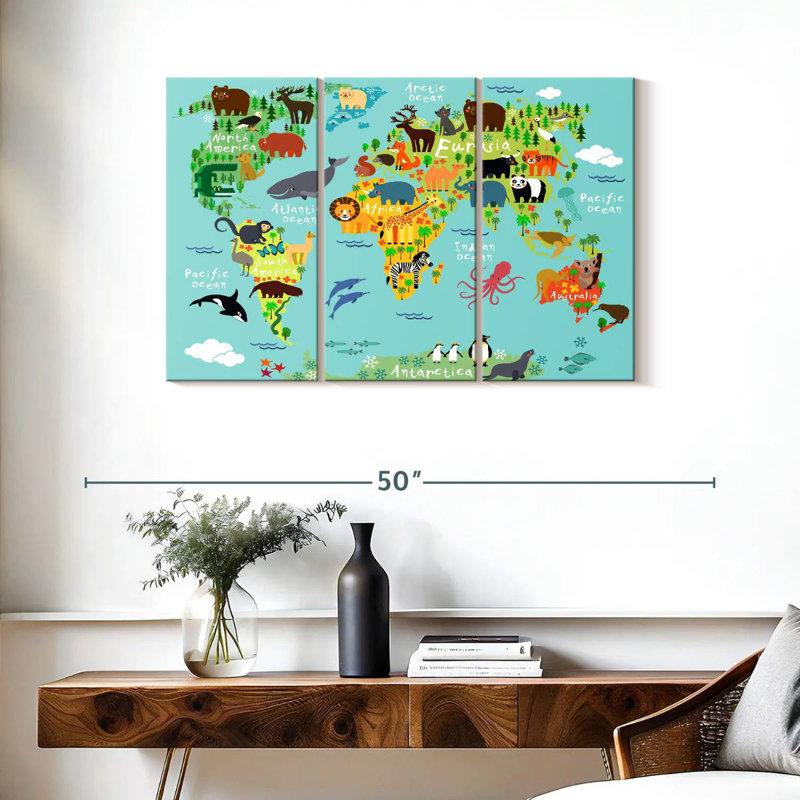 Carte du monde Aliaz Kids Haven, H 24 po x l 38 po