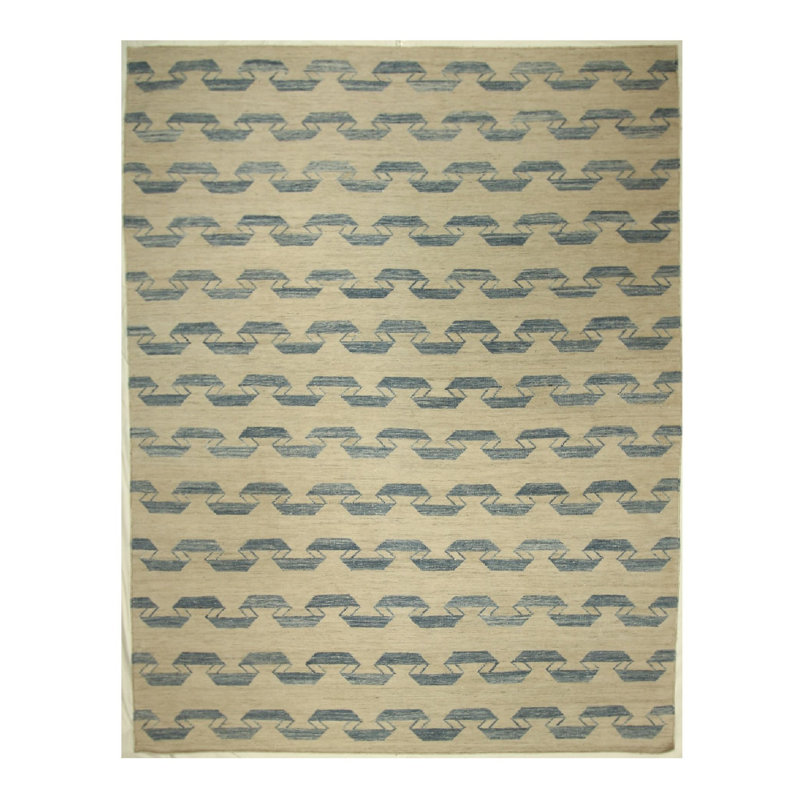Flatweave Geometric Area Rug in Gray