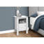 Table de chambre à coucher transitionnelle - Stratifié blanc avec côté option de rangement pour les bureaux à domicile et les chambres