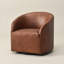 Fauteuil pivotant 100% cuir véritable-630107206