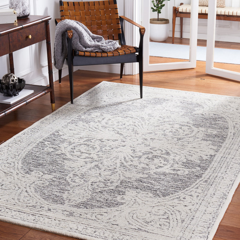 Metro Hand Tufted Wool And Cotton With Latex Oriental Rug, Rectangle 5' x 8'