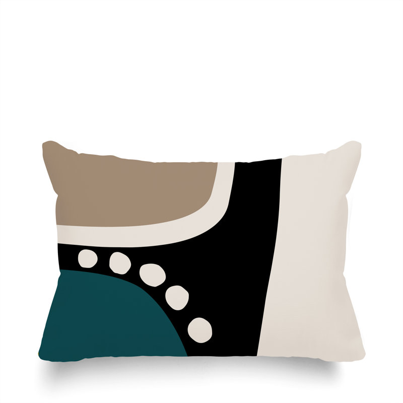 Coussin lombaire réversible intérieur / extérieur Sofi Minimalist, H 14 po x l 20 po, Émeraude
