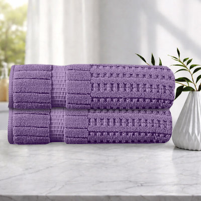 Ensemble de serviettes 2 pièces Willow - 100% coton peigné, qualité supérieure 630 g / m², mauve, ultra doux et très absorbant (2 serviettes de bain)