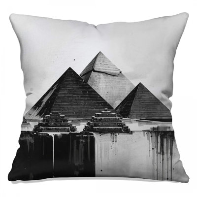 Coussins décoratifs noirs et blancs Pyramids
