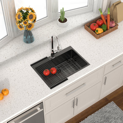 28'' L Drop-In Single Bowl Stainless Steel Kitchen Sink