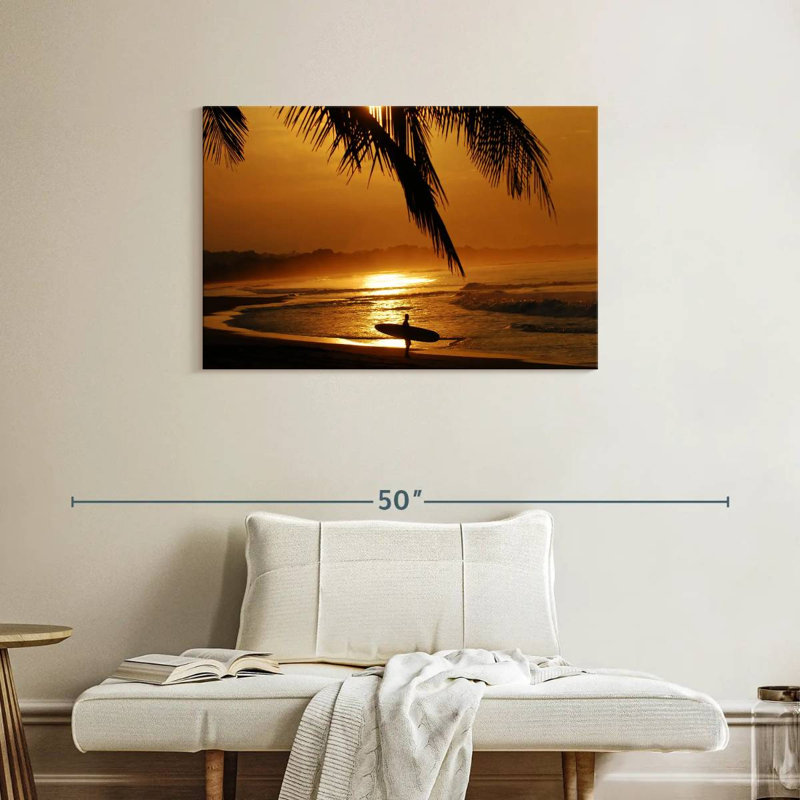 Gillard Sunset Gold Surfer, H 24 po x l 36 po