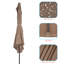 Parasol de 120 po Dorane-974435444