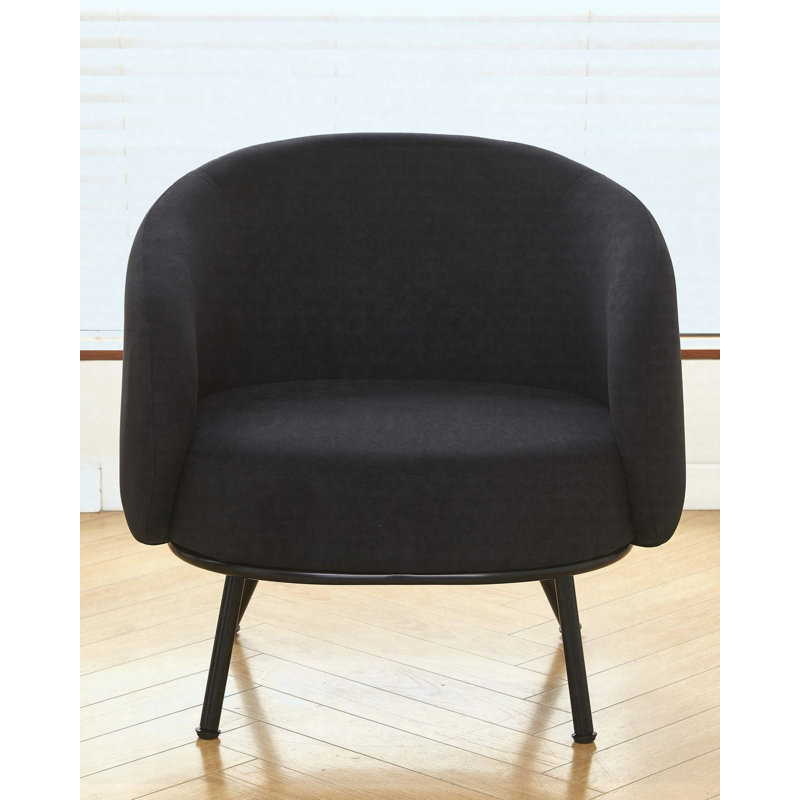 Chaise d'appoint Mid-Century, Noir