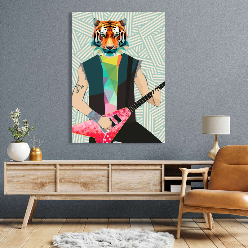 Punk Rocker by Matt Spencer - Wrapped Canvas Print, 100cm H x 70cm W x 4cm D