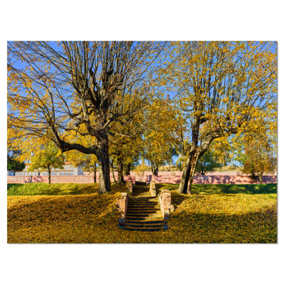 " Stone Stairs In Park In Fall "