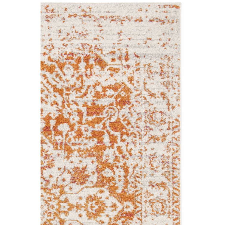 Christa Oriental Orange/Ivory Area Rug
