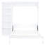 Lit Space, blanc avec tablettes pour petites maisons, tablettes, espaces