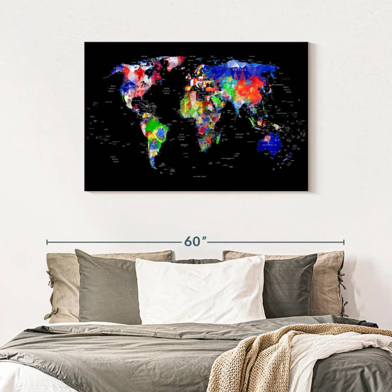 Aliaz Geometric Map, 30" H x 45" W
