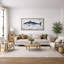 «Blue Tuna Fish Rustic Coastal Nautical Wall Decor Extra Large», reproduction d'art sur toile encadrée-126313830-126313828