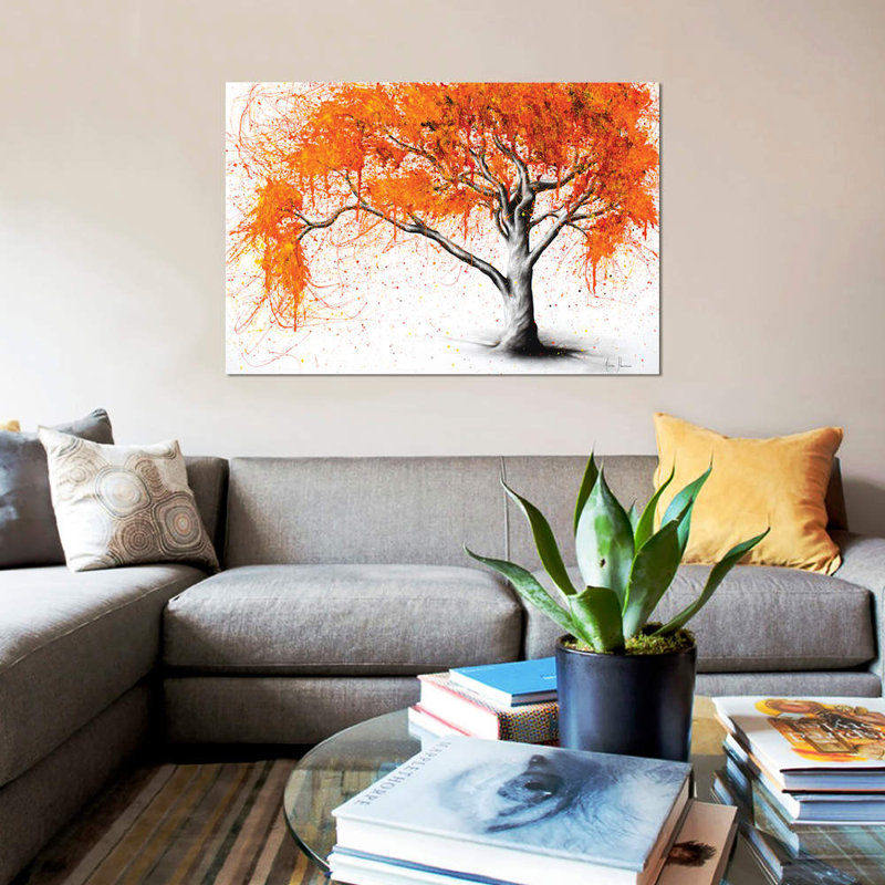Autumn Flames 1 Piece Wrapped Canvas Painting, 66.04 cm H x 45.72 cm W x 3.175 cm D