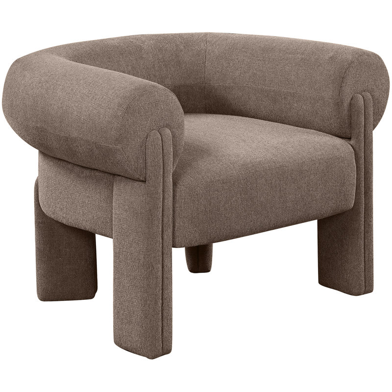 Stefano 36'' Wide Armchair, Brown Fabric