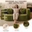 Canapé-lit en forme de cœur convertible en forme de cœur, canapé-lit sans assemblage en éponge de 78,7 pouces dans une boîte avec coussins pour salon, appartement et chambre d'amis - Vert olive