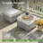 5 - Person Wicker Outdoor Conversation Set, Patio Sofa & Swivel Chair Set with Fire Pit and Cushions-1395618202