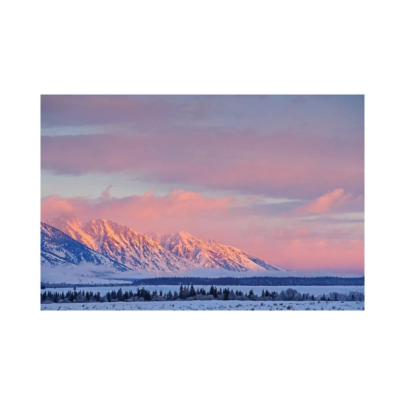 Sunrise On The Teton Range by Brian Wolf - Wrapped Canvas Print