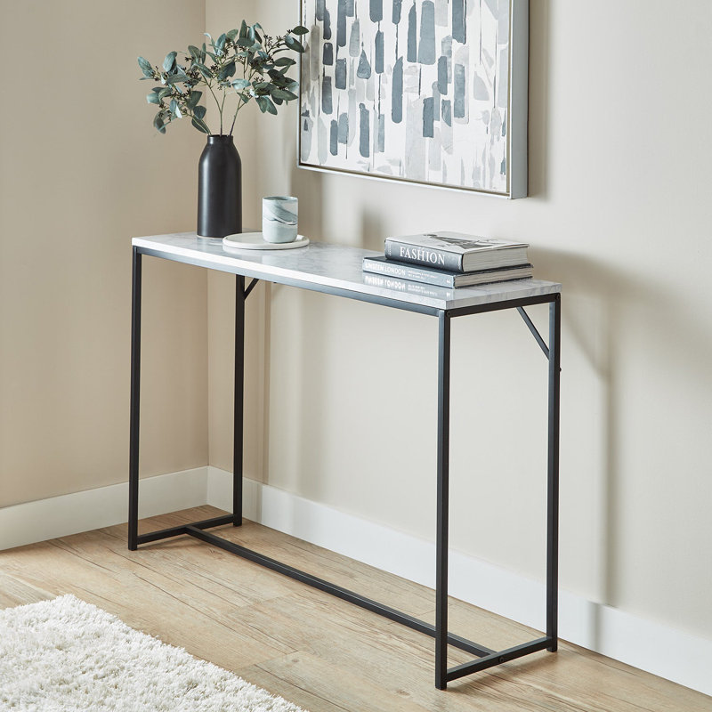 Kalyssa 80cm Console Table, Black, White
