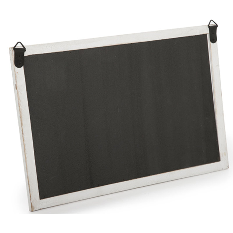 Tableau noir en bois, Blanc vieilli, H 1 pi 3 po x l 0,83 pi