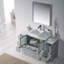 Ensemble de meuble-lavabo de salle de bain double 60 po avec miroir Mance-24551090