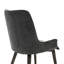 Chaises de salle à manger confortables gris anthracite, tissu rembourré, style maison moderne
