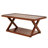 40 inch Solid Oak Wood Coffee Table With 2-Tier Storage（Load 300 Lbs）