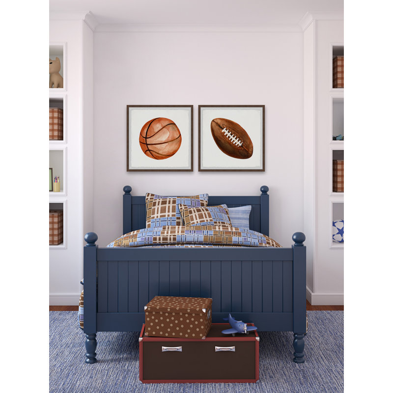 Easterly Leather Balls - 2 Piece Single Picture Frame Print Set, 81cm H x 162cm W