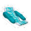 Coussin de chaise longue flottant pour piscine avec repose-tête double, turquoise
