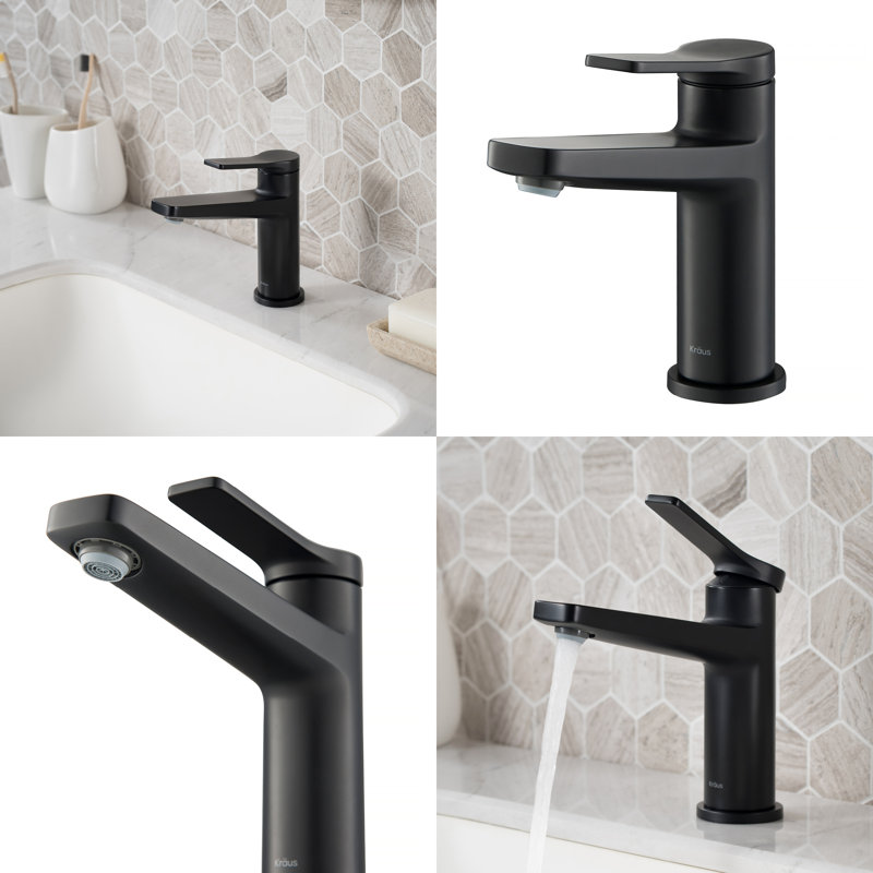 Robinet de salle de bain Indy, Noir mat