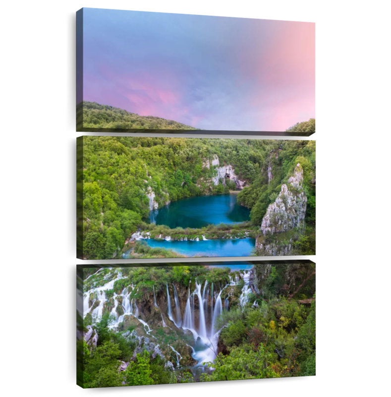 Paysage du parc Alvord Plitvice, H 32 po x l 20 po