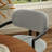 Elio Barrel Fabric And Metal Dining Chair-109758055