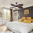 52" Traditional Ceiling Fan With Remote & Led Light (3 Colors Changing)