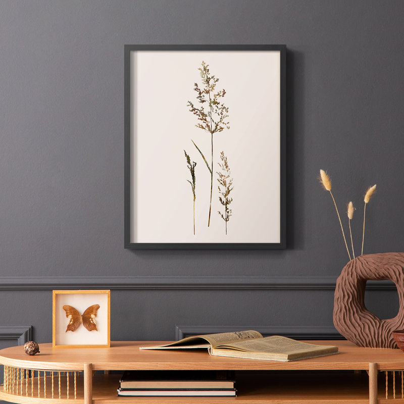 «Delicate Stems II», reproduction encadrée - bois massif, Noir, H 10 po x l 8 po
