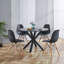 Table de salle à manger 42,1 "NOIRE Mid-Century pour 4 à 6 personnes