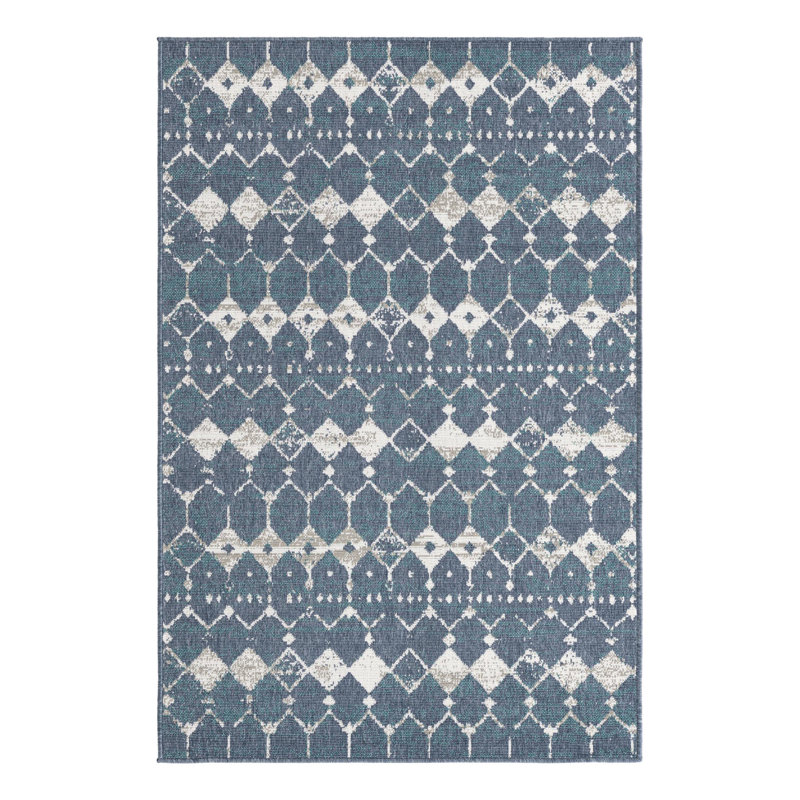 Geometric Indoor / Outdoor Rug, Rectangle 4' x 6'