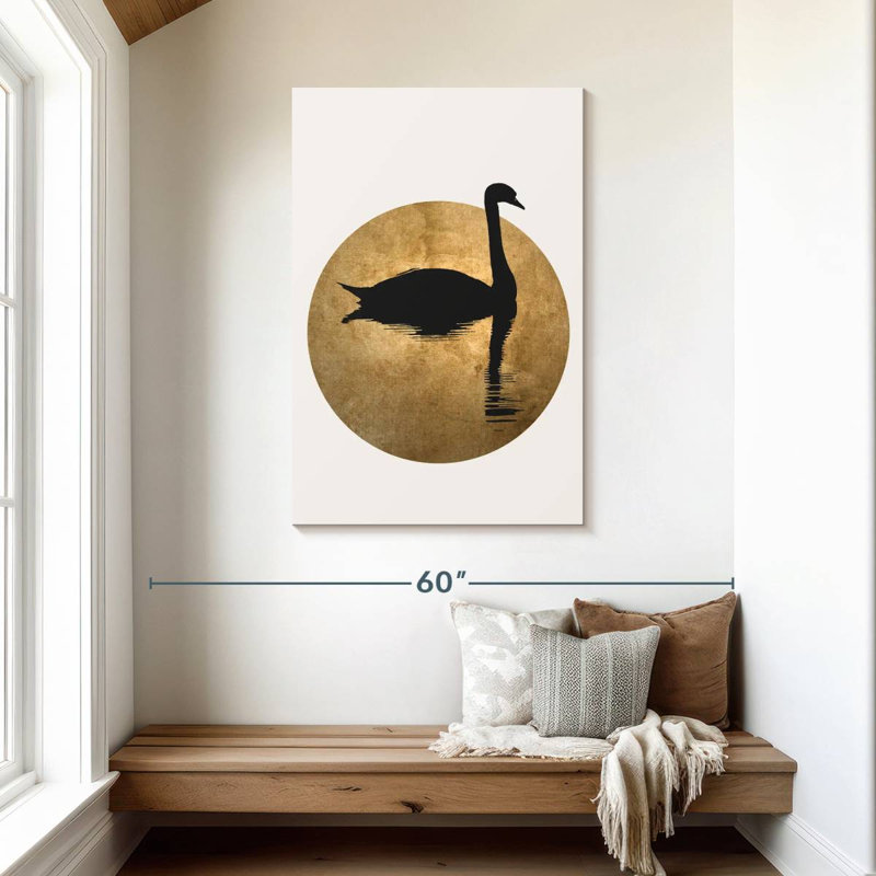 Brampt The Swan Gold, 45" H x 30" W