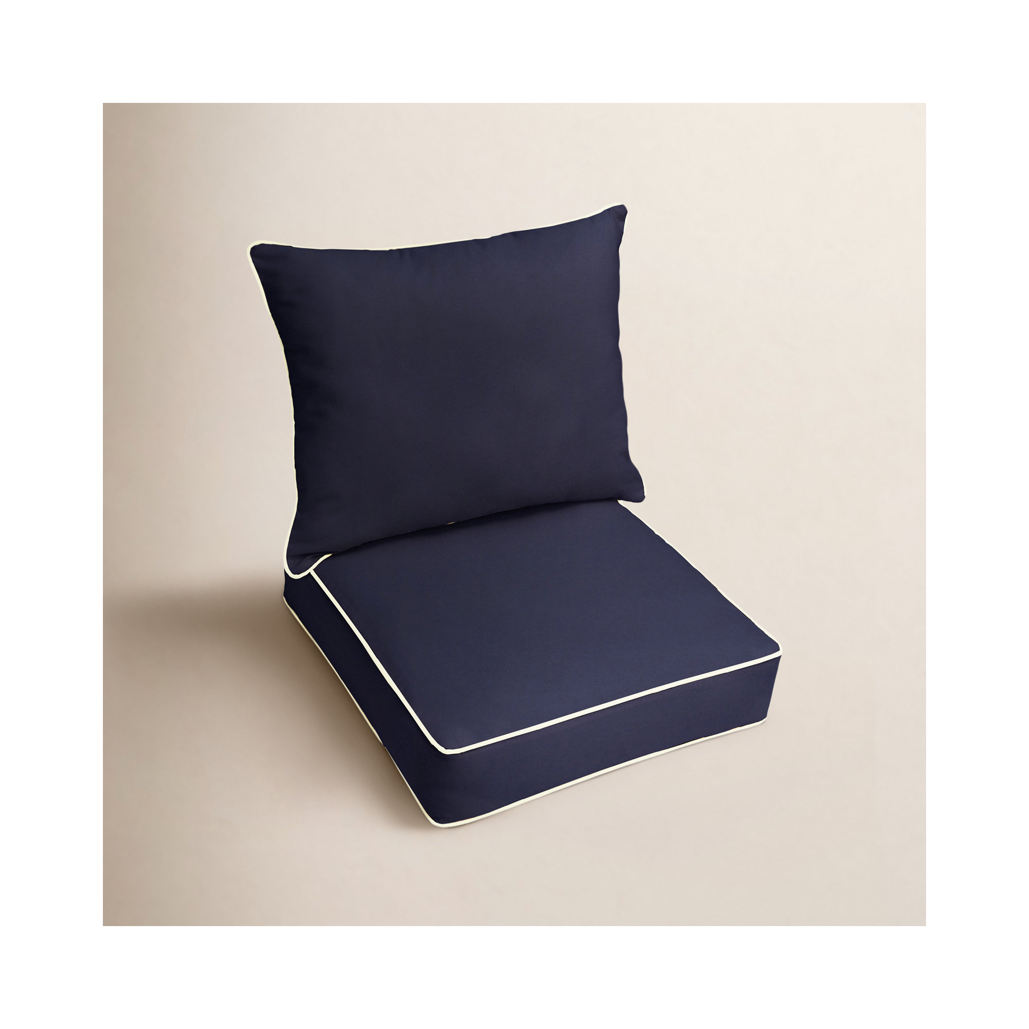 Warrick Sunbrella Outdoor Lounge Chair, Canvas Navy Sunbrella® Canvas, 5" H x 23" W x 25" D