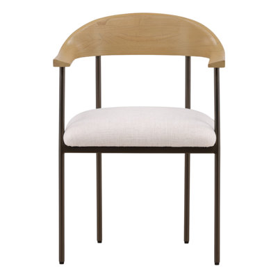Soledad Low Back Armchair in Black/Brown/White
