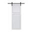 Porte de grange blanche 2 panneaux 3/4 po 23 po x 84 po avec 2 pièces-130897930