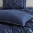 7 Piece Tufted Comforter Set Navy Queen