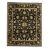 Floral Area Rug in Black